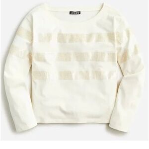 J crew Sequin Boatneck Top